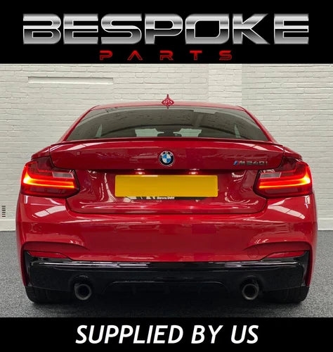 FOR BMW 2 SERIES F22 F23 M235i M40i REAR DIFFUSER LIP GLOSS BLACK M PERFORMANCE