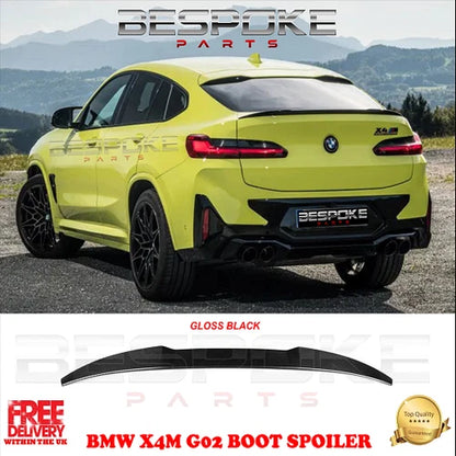 FOR BMW X4 G02 M SPORT REAR BOOT TRUNK LIP SPOILER X4M STYLE 2018+ GLOSS BLACK