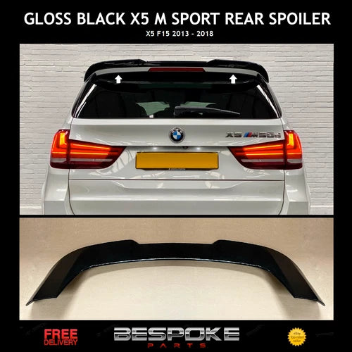 FOR BMW X5 M F15 PERFORMANCE REAR ROOF SPOILER BOOT WING LIP 2013 + GLOSS BLACK