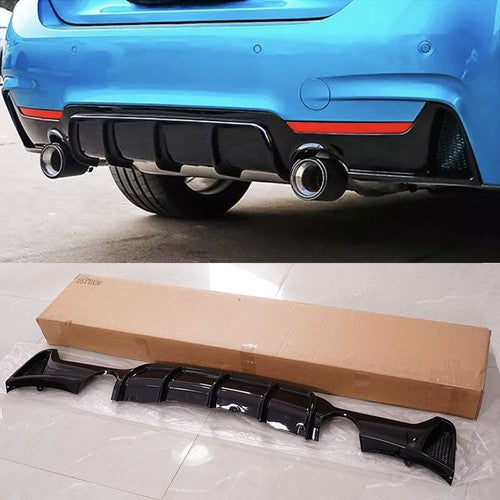 FOR BMW F32 F33 F36 REAR DIFFUSER VALANCE LIP M PERFORMANCE SPOILER GLOSS BLACK