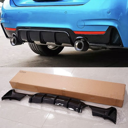 FOR BMW F32 F33 F36 REAR DIFFUSER VALANCE LIP M PERFORMANCE SPOILER GLOSS BLACK
