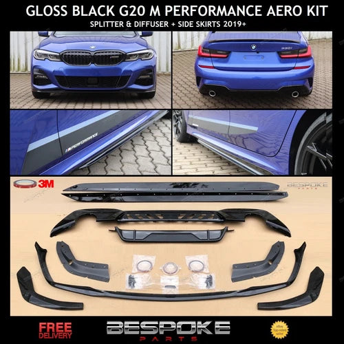 BMW 3 SERIES G20 G21 FRONT LIP REAR DIFFUSER SPLITTER BODYKIT M PERFORMANCE