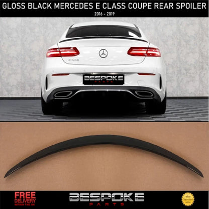 MERCEDES E CLASS C238 E63 STYLE REAR BOOT SPOILER TRUNK COUPE LIP GLOSS BLACK