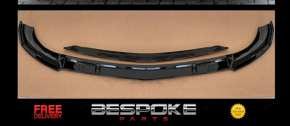 FOR MERCEDES E CLASS W213 C238 AMG E63 LOOK FRONT SPLITTER LIP GLOSS BLACK 16+