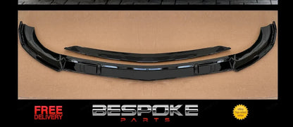 FOR MERCEDES E CLASS W213 C238 AMG E63 LOOK FRONT SPLITTER LIP GLOSS BLACK 16+